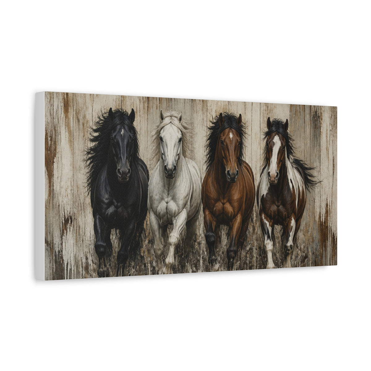 Running Horses Matte Canvas Wall Art — Stretched 1.25"