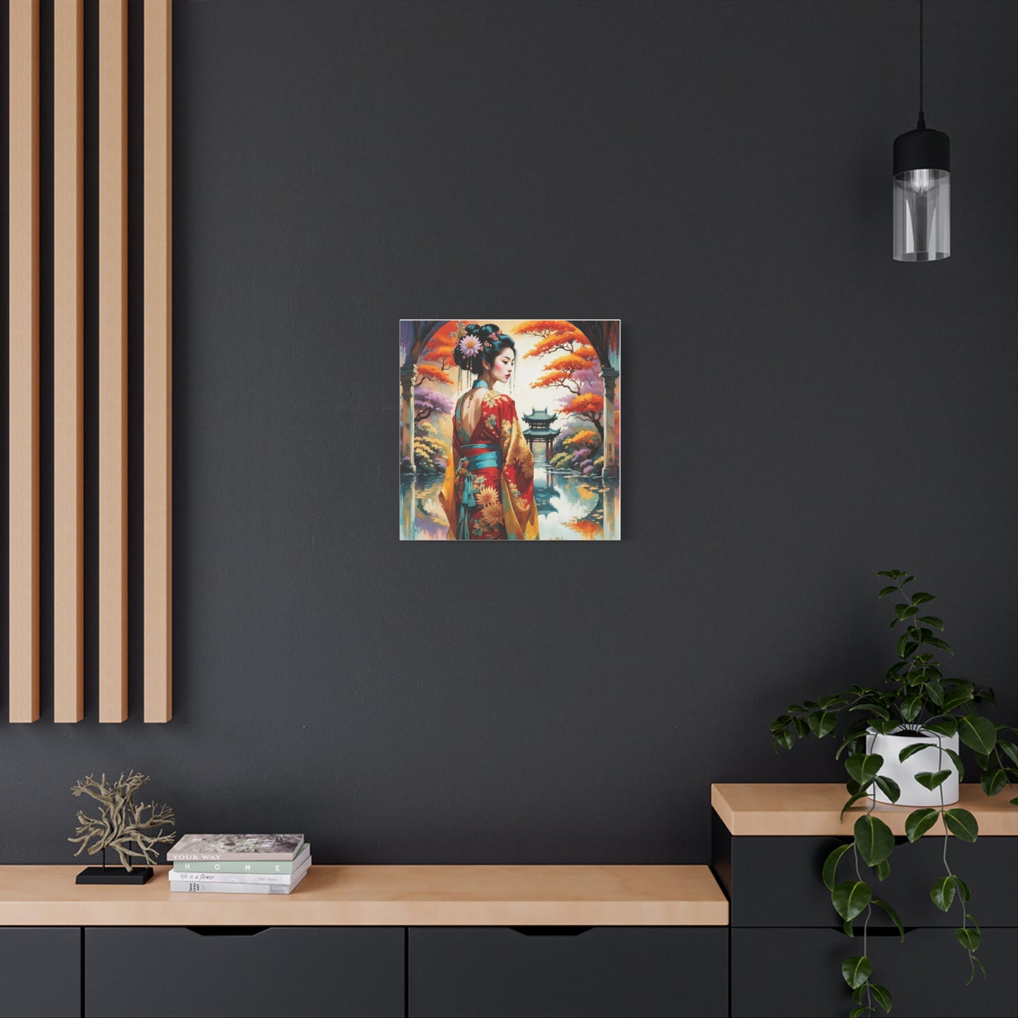 Geisha Asian Abstract Art