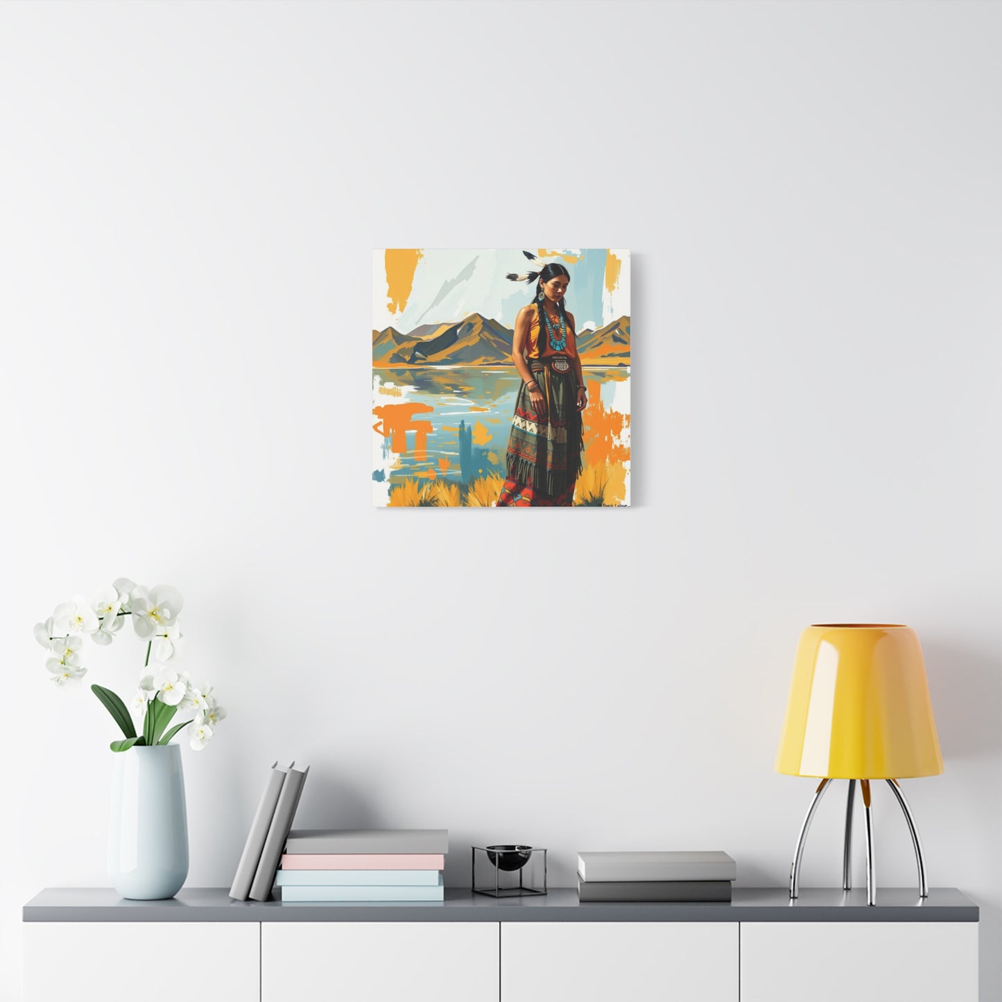Canvas Print -Native American Woman Wall Art