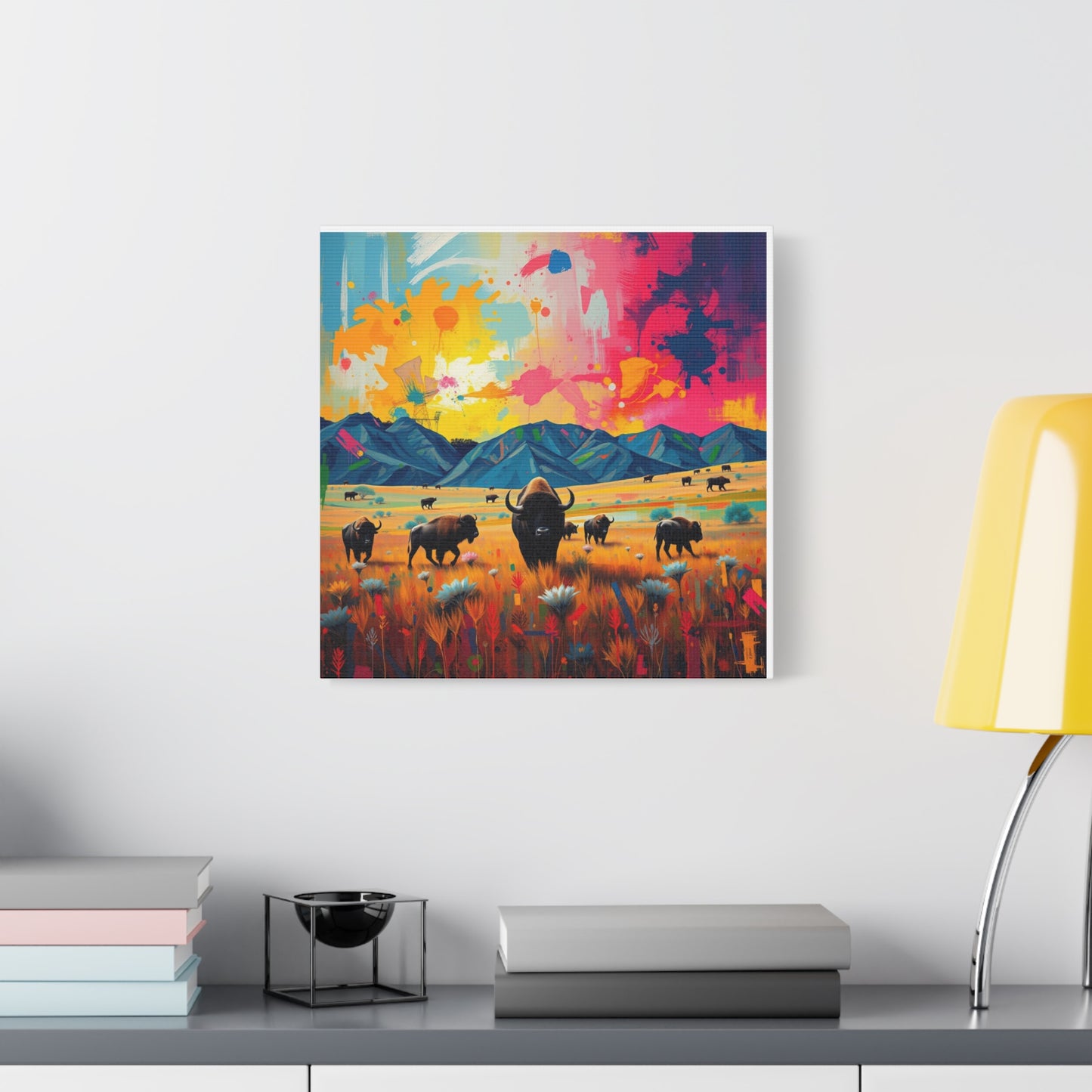Canvas Print -Abstract Buffalo Wall Art