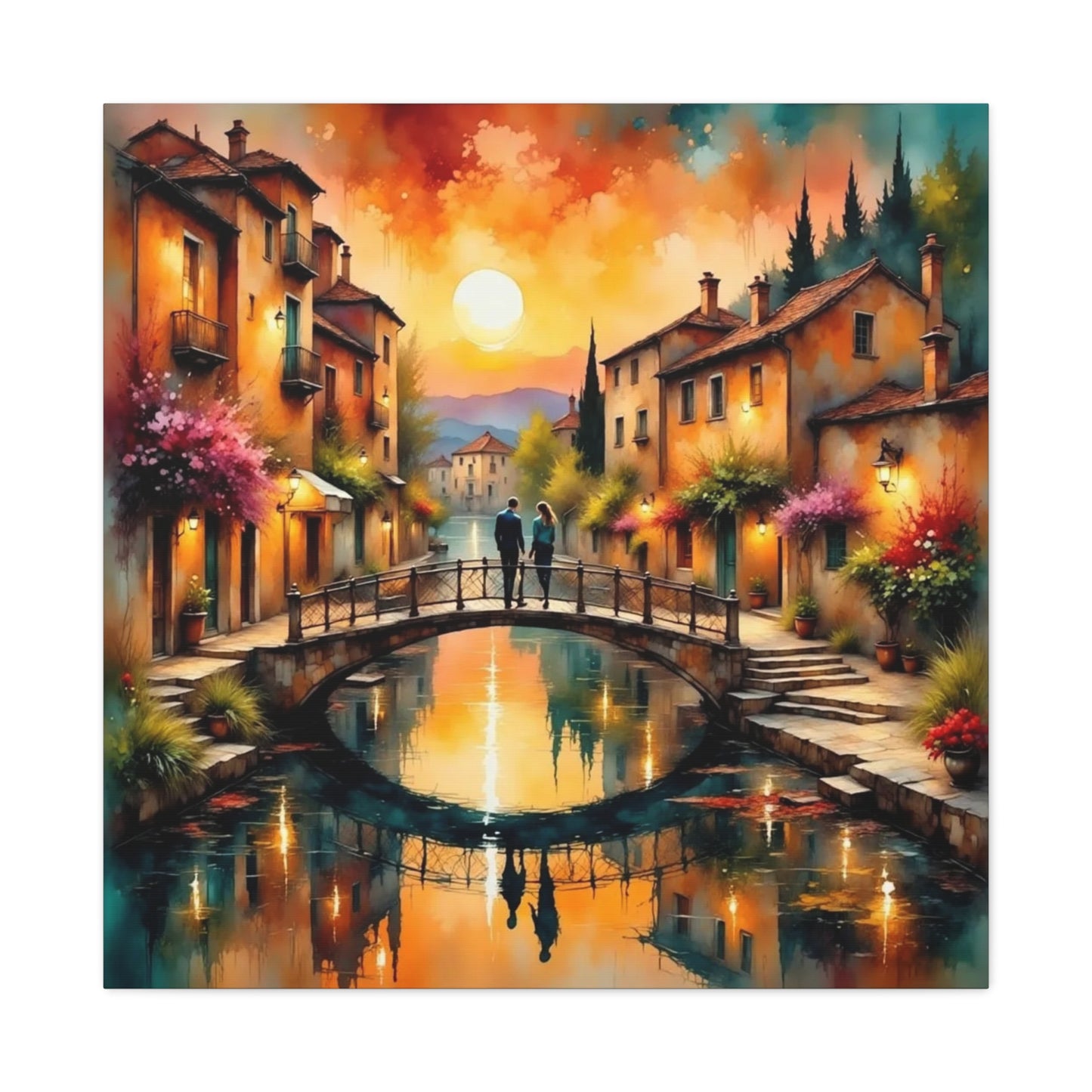Date on the Bridge Abstract Art