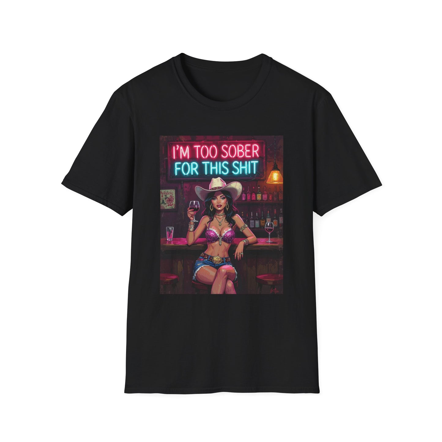I'm Too Sober for This Shit Western Boho, Unisex T-Shirt,