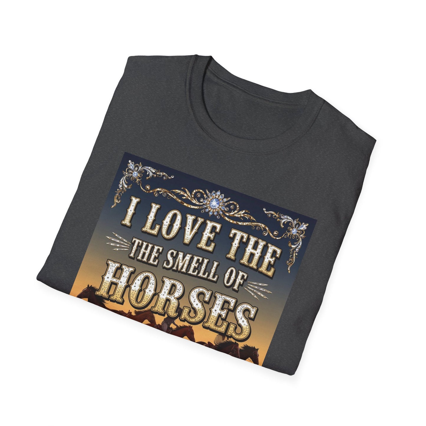 I Love the Smell of Horses in the Morning Western Boho, Unisex T-Shirt,