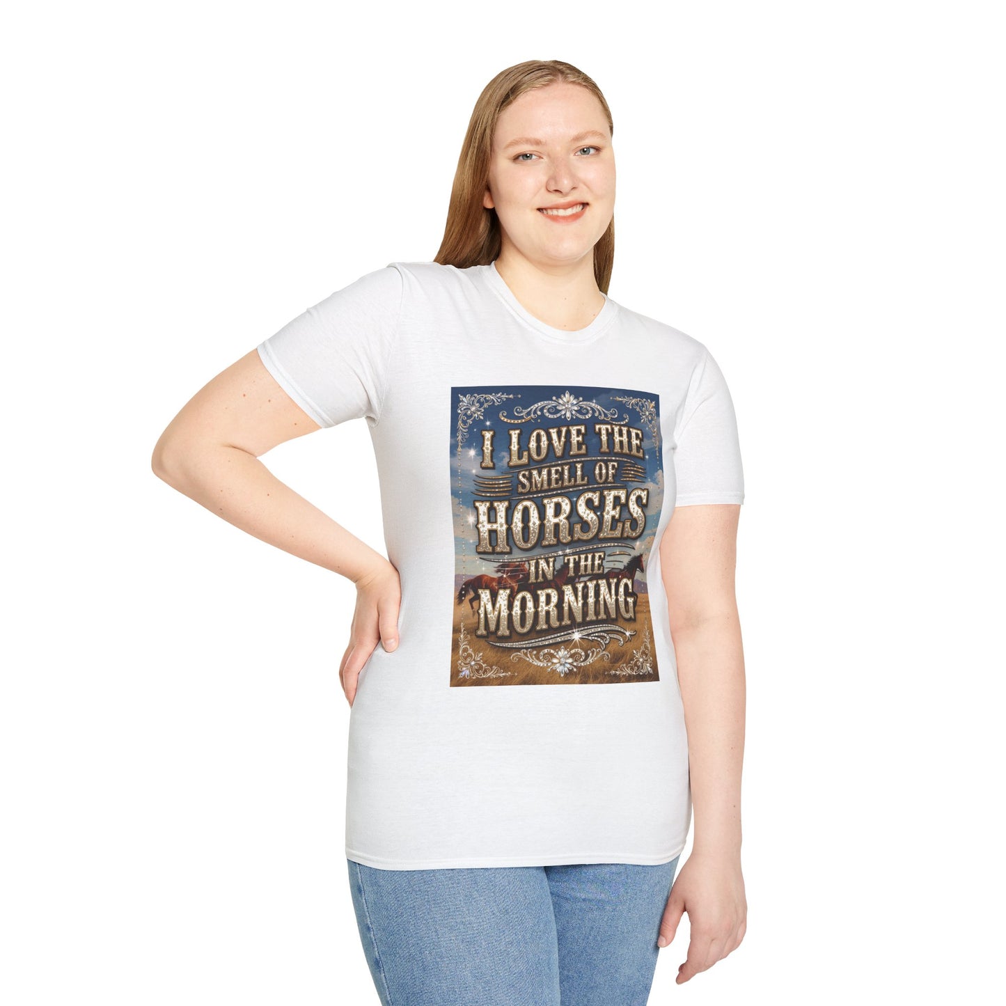 I Love the Smell of Horses in the Morning Western Boho, Unisex T-Shirt,