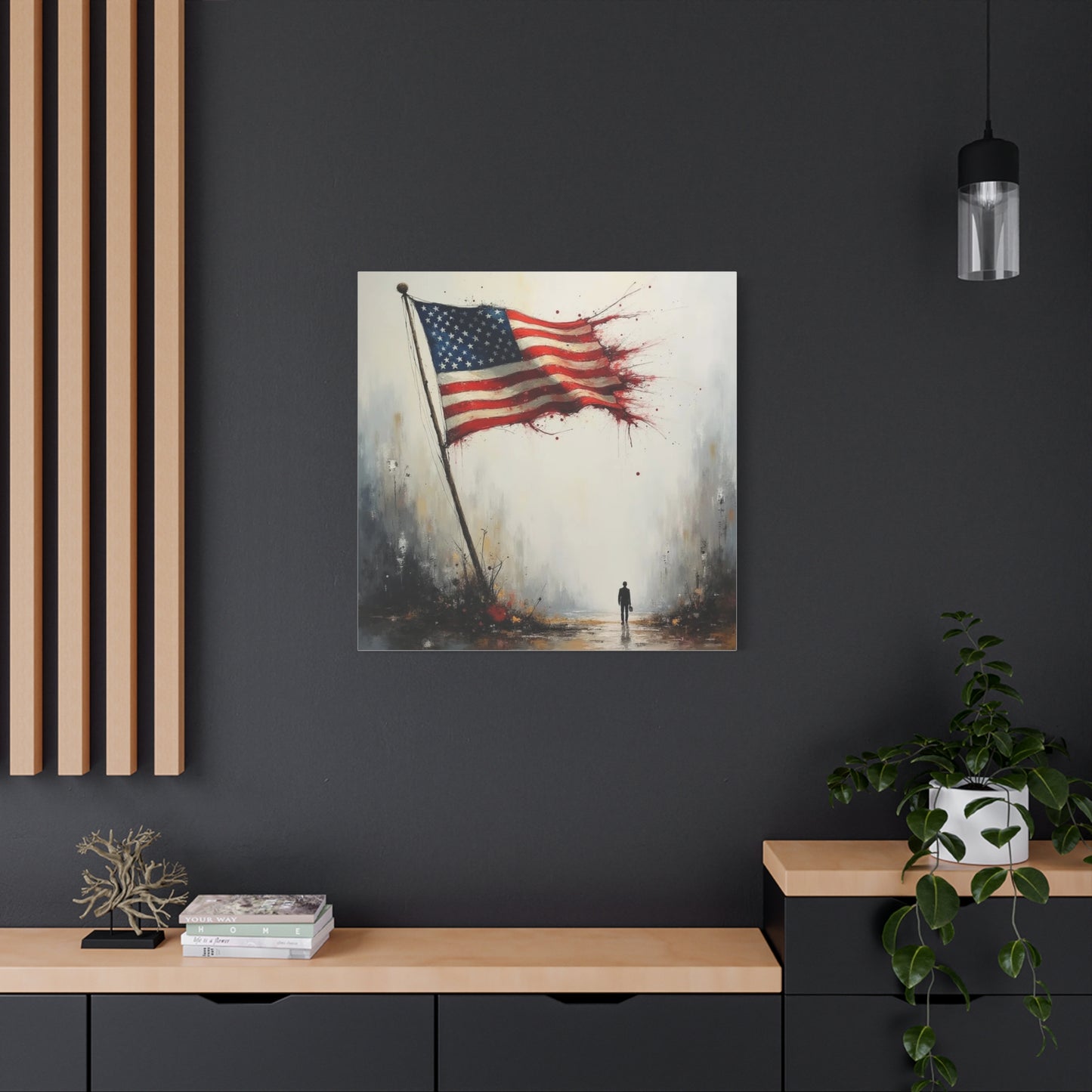 Tattered Flag Abstract Art