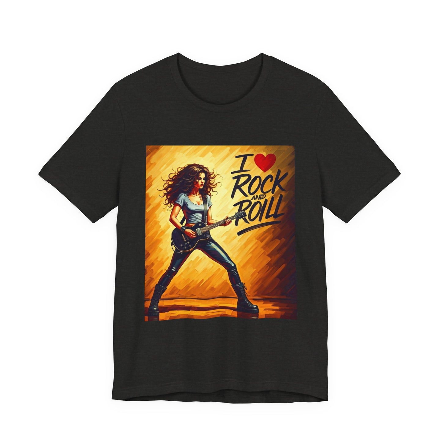 I Love Rock and Roll  Abstract T-Shirt