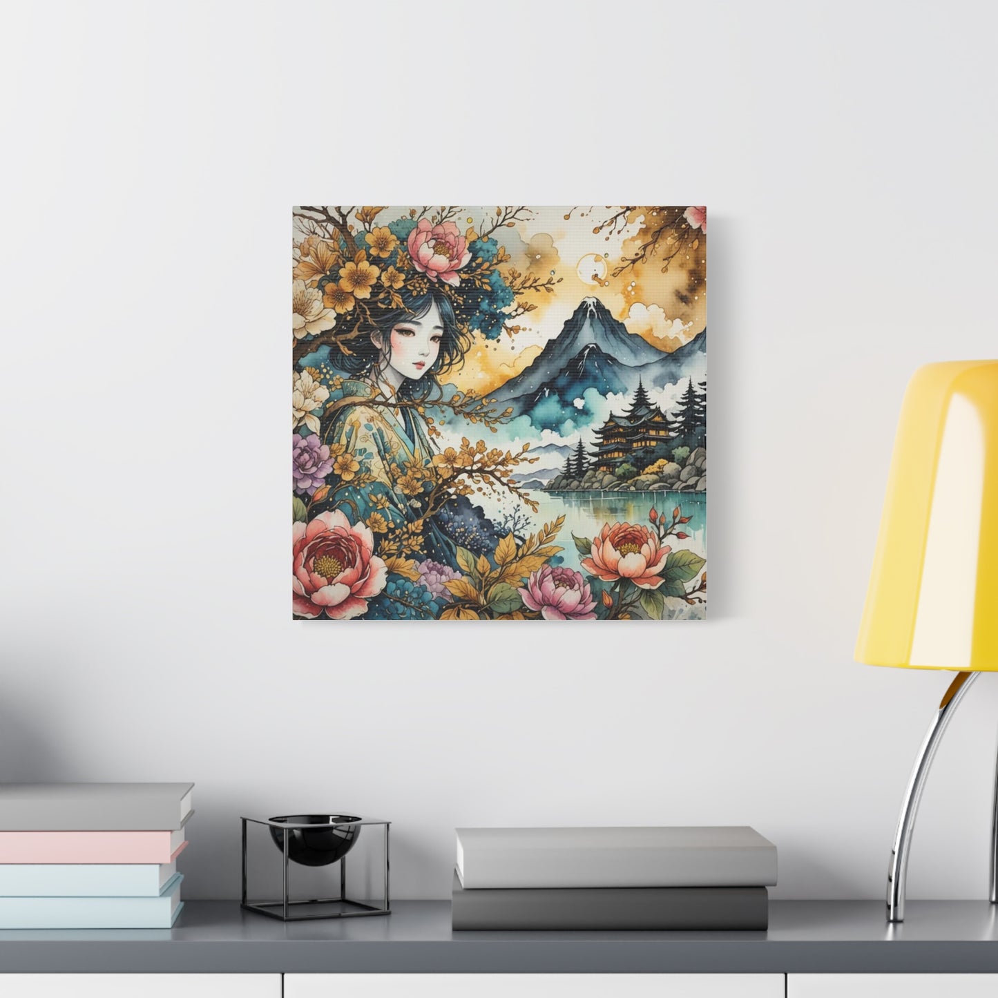 Lady in the Woods Asian Abstract Art