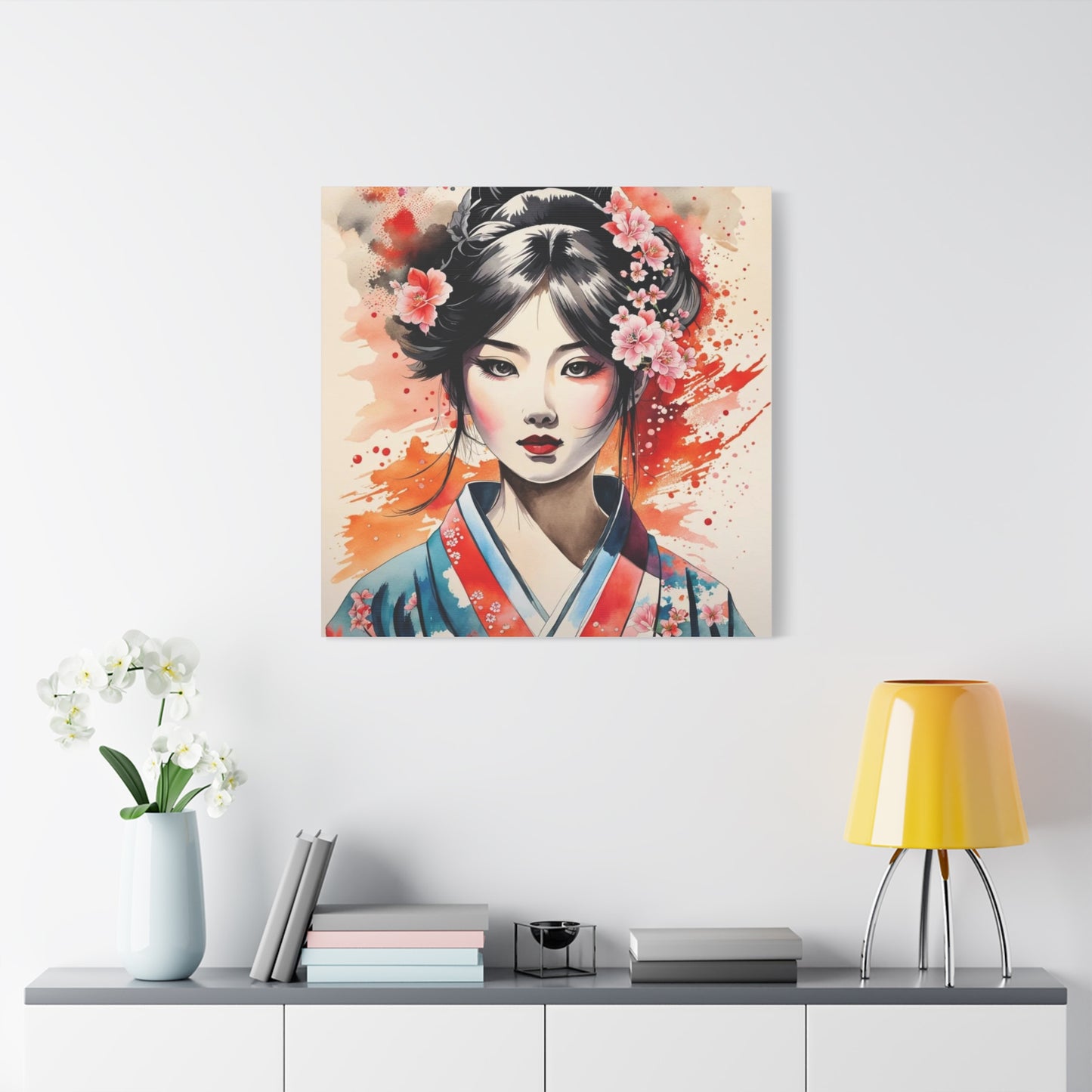 Geisha Asian Abstract Art