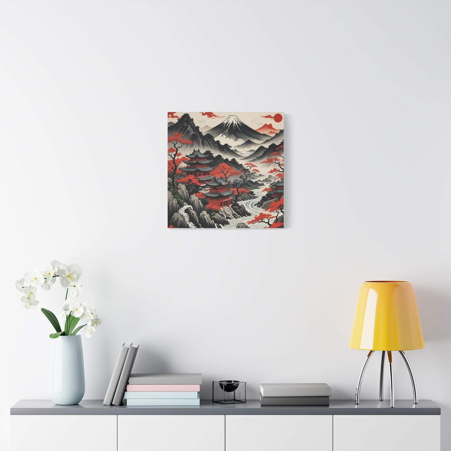 House on the River Asian Abstract Art