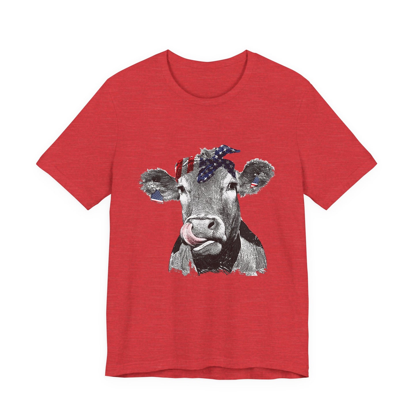 Cow with Flag Bandanna T-Shirt
