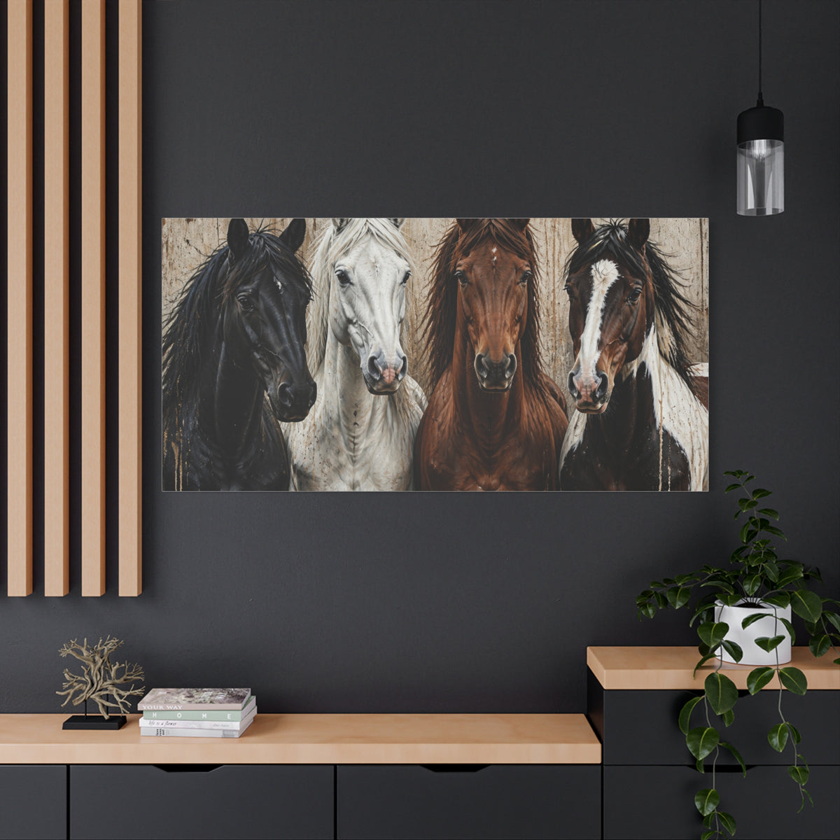 Horses Matte Canvas Wall Art — Stretched 1.25"