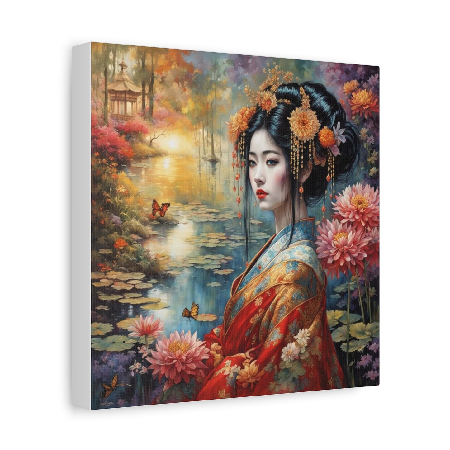 Beautiful Woman Asian Abstract Art