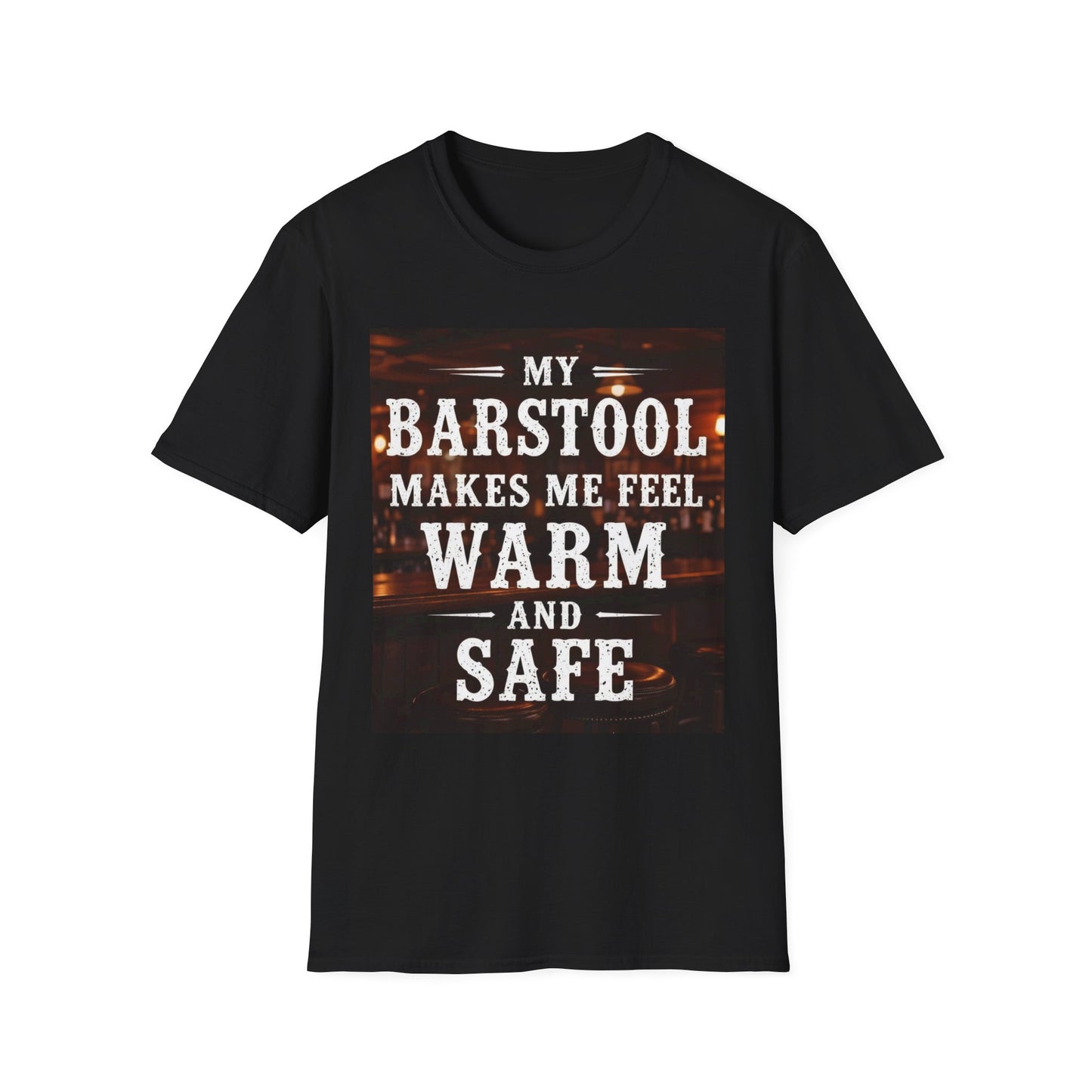 My Barstool Makes Me Feel Warm and Safe Western Boho, Unisex T-Shirt,