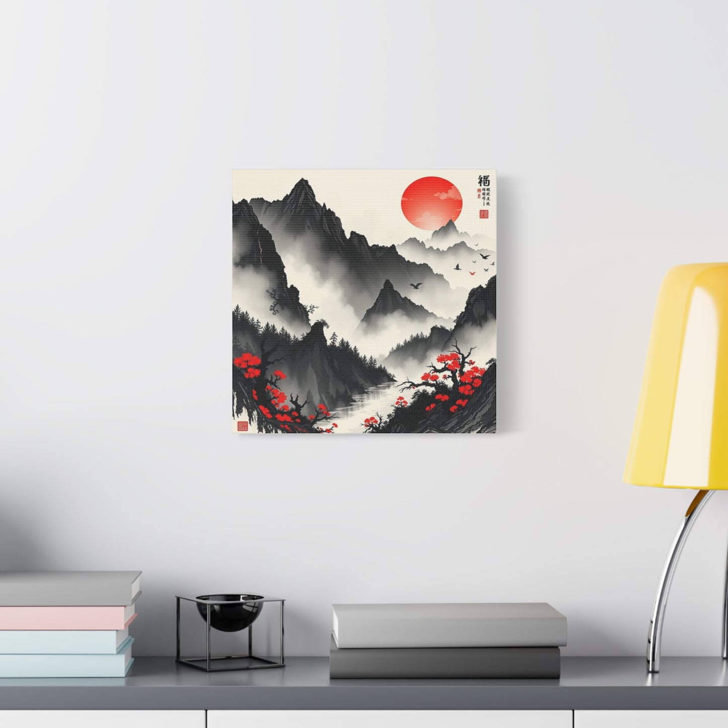 Fog on the Mountains Asian Abstract Art