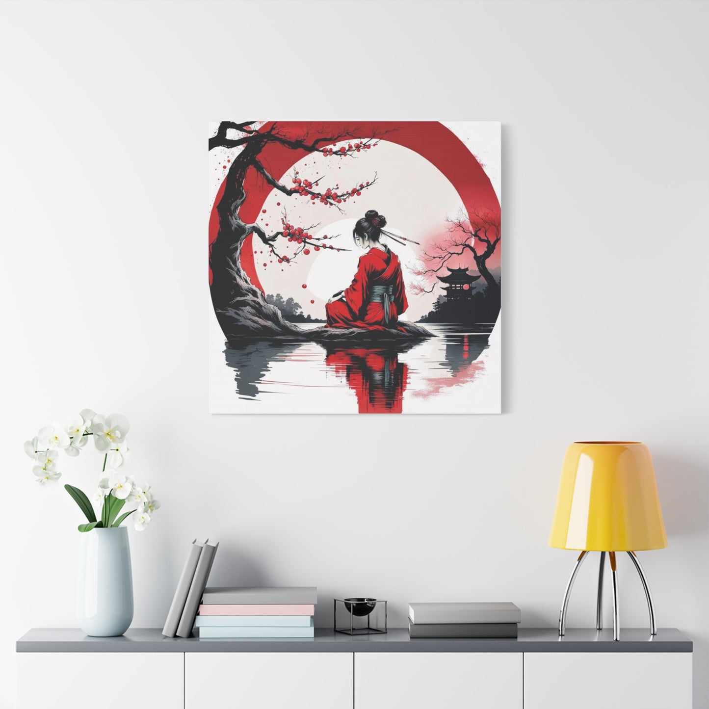 Geisha Asian Abstract Art