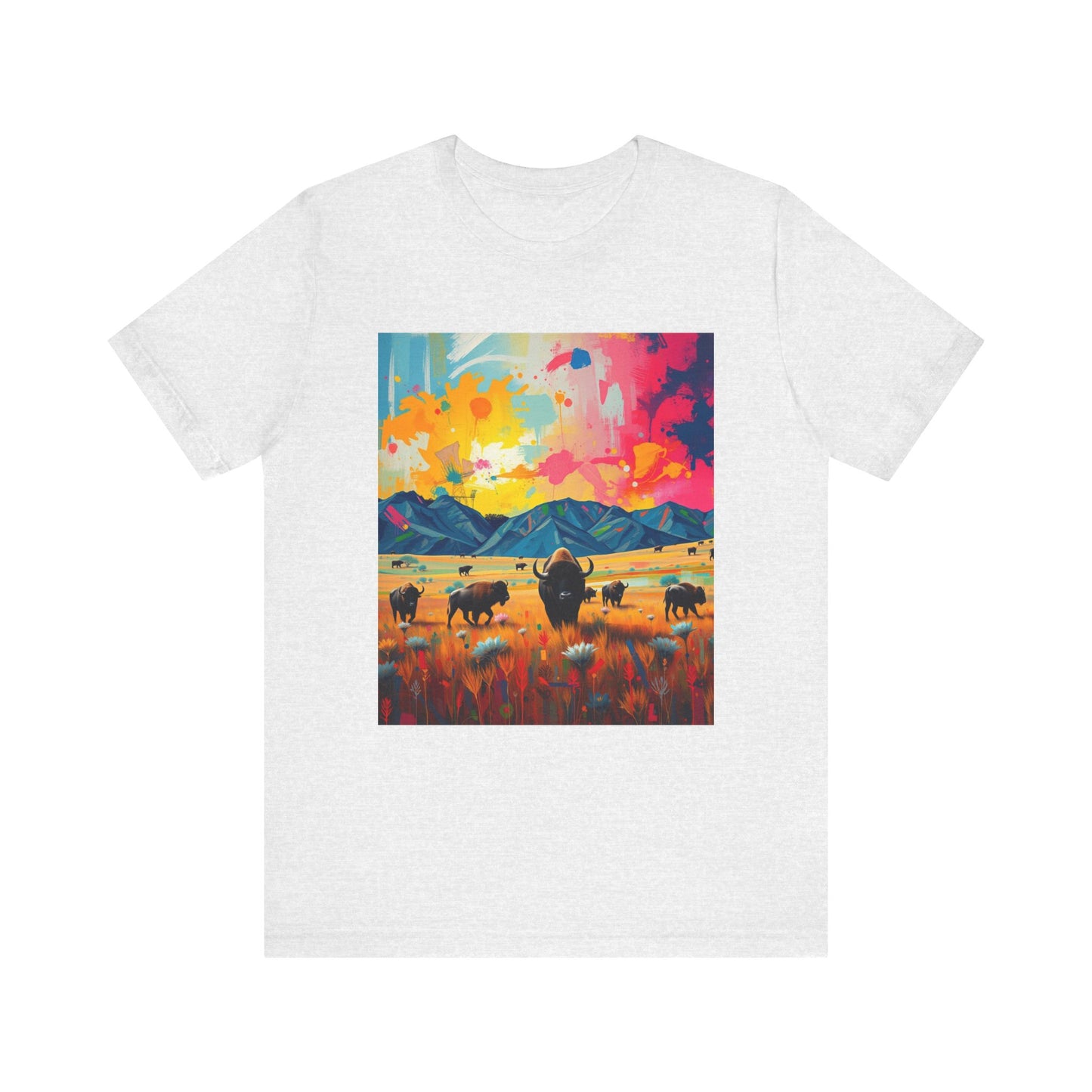 Southwest Abstract Buffalo Tee Shirt 1