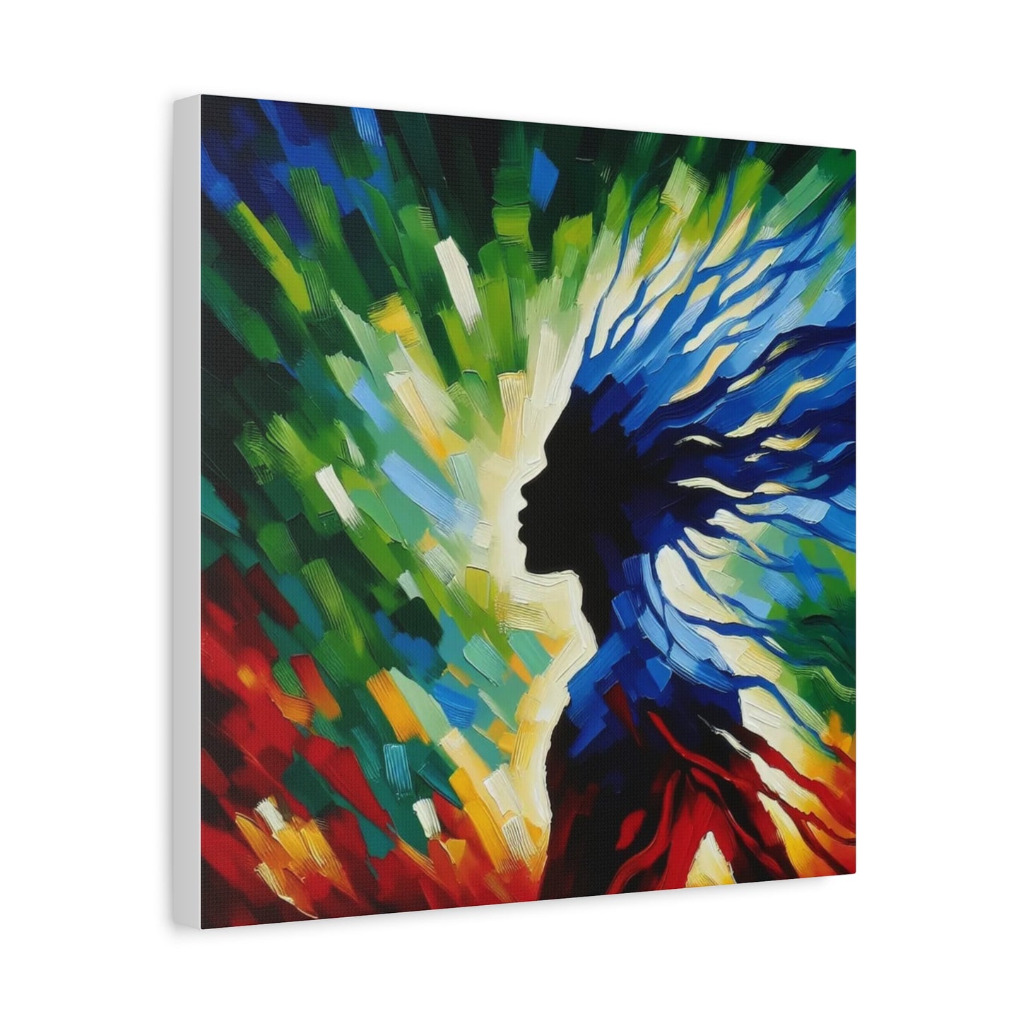 Abstract Man Black Canvas Art