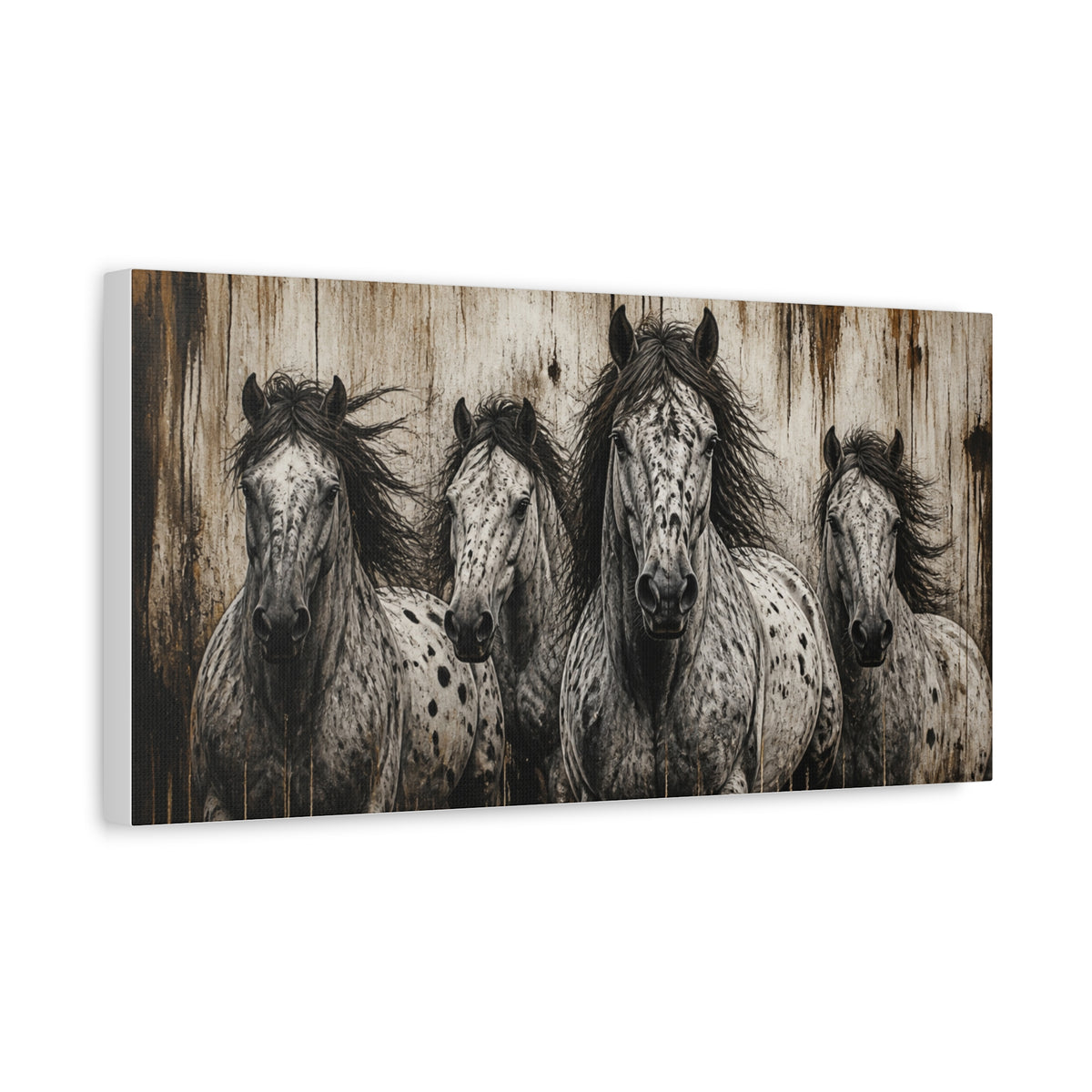 Appaloosa Horses Matte Canvas Wall Art — Stretched 1.25"