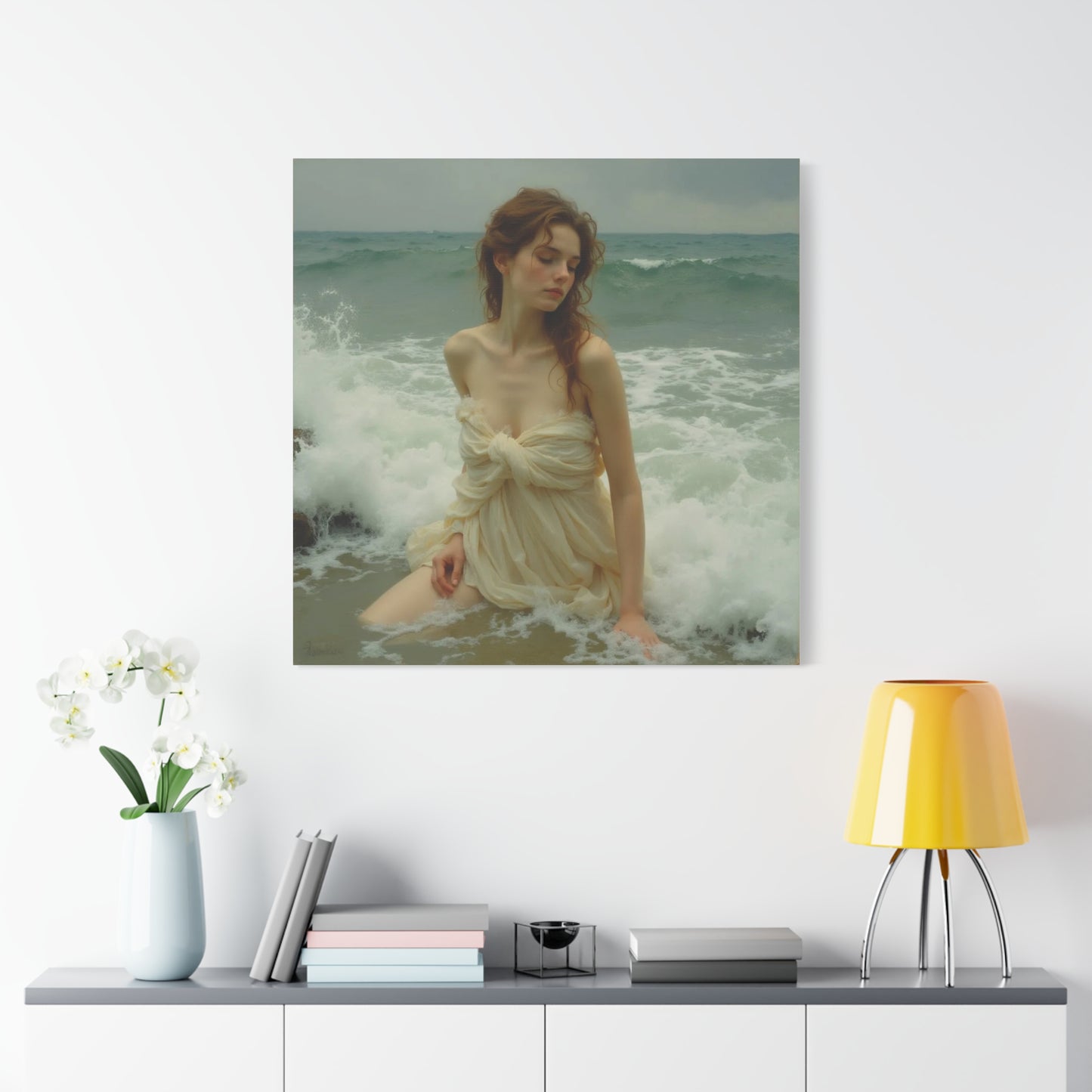 Lady in the Waves Abstract Art