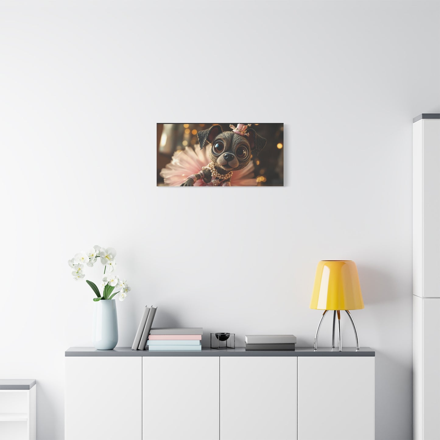 Cute Dog in Pink Tutu Art