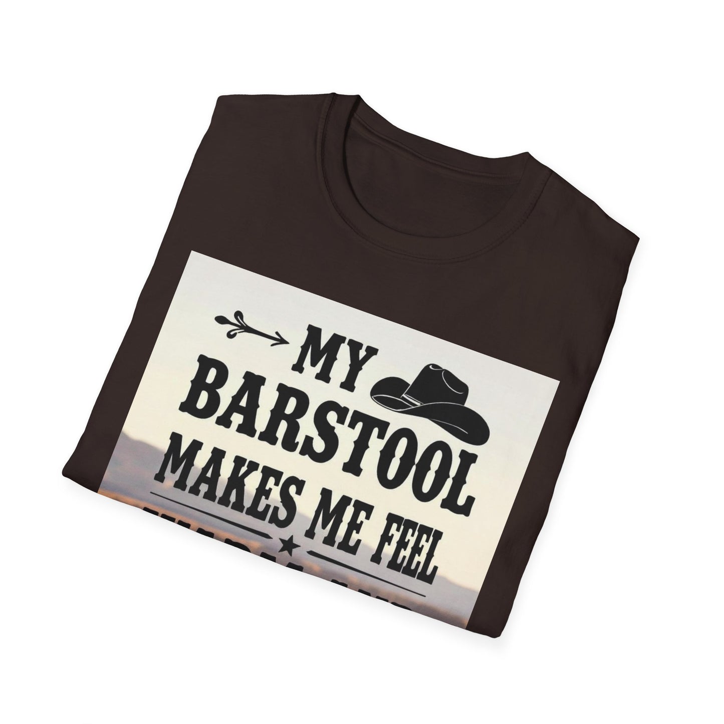 My Barstool Makes Me Feel Warm and Safe Western Boho, Unisex T-Shirt,