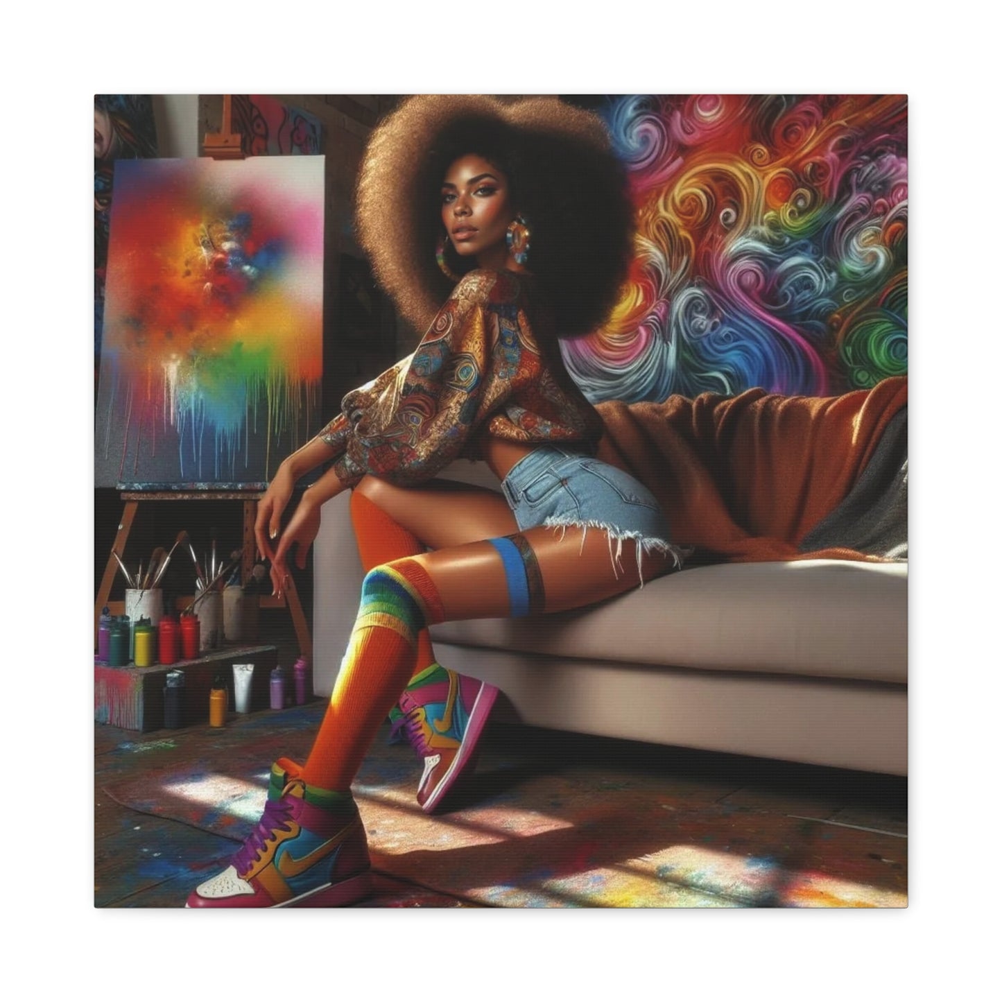 Beautiful Black Woman Canvas Art
