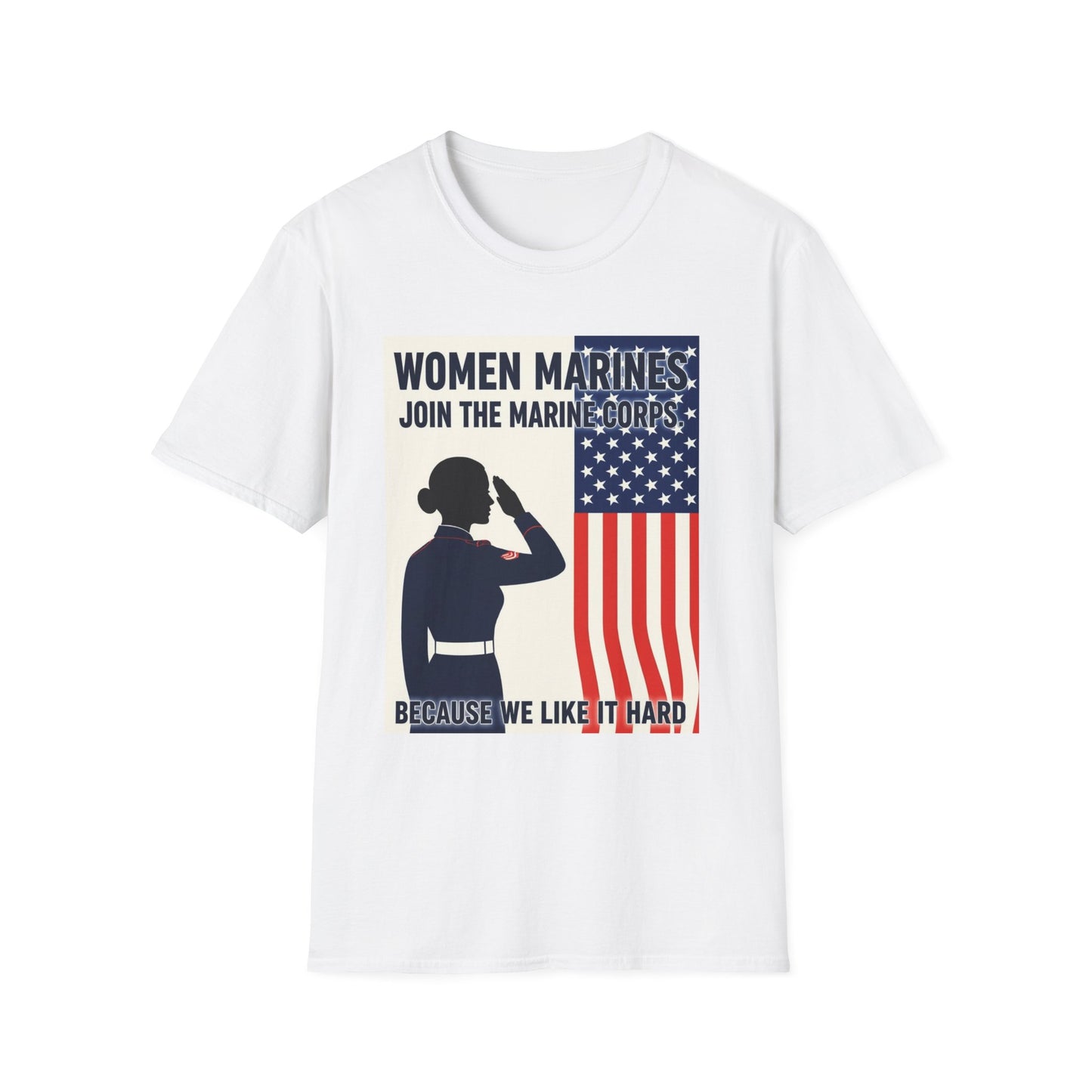 Women Marines Because We Like It Hard, Unisex T-Shirt,