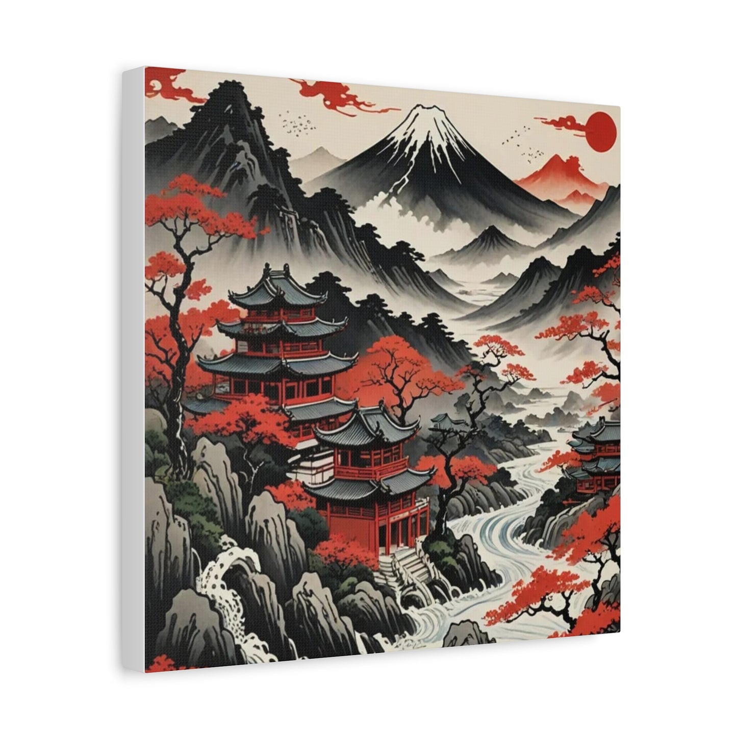 House on the River Asian Abstract Art
