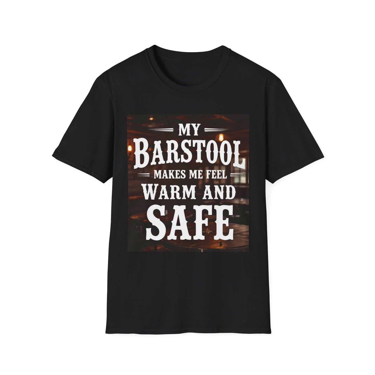 My Barstool Makes Me Feel Warm and Safe Western Boho, Unisex T-Shirt,
