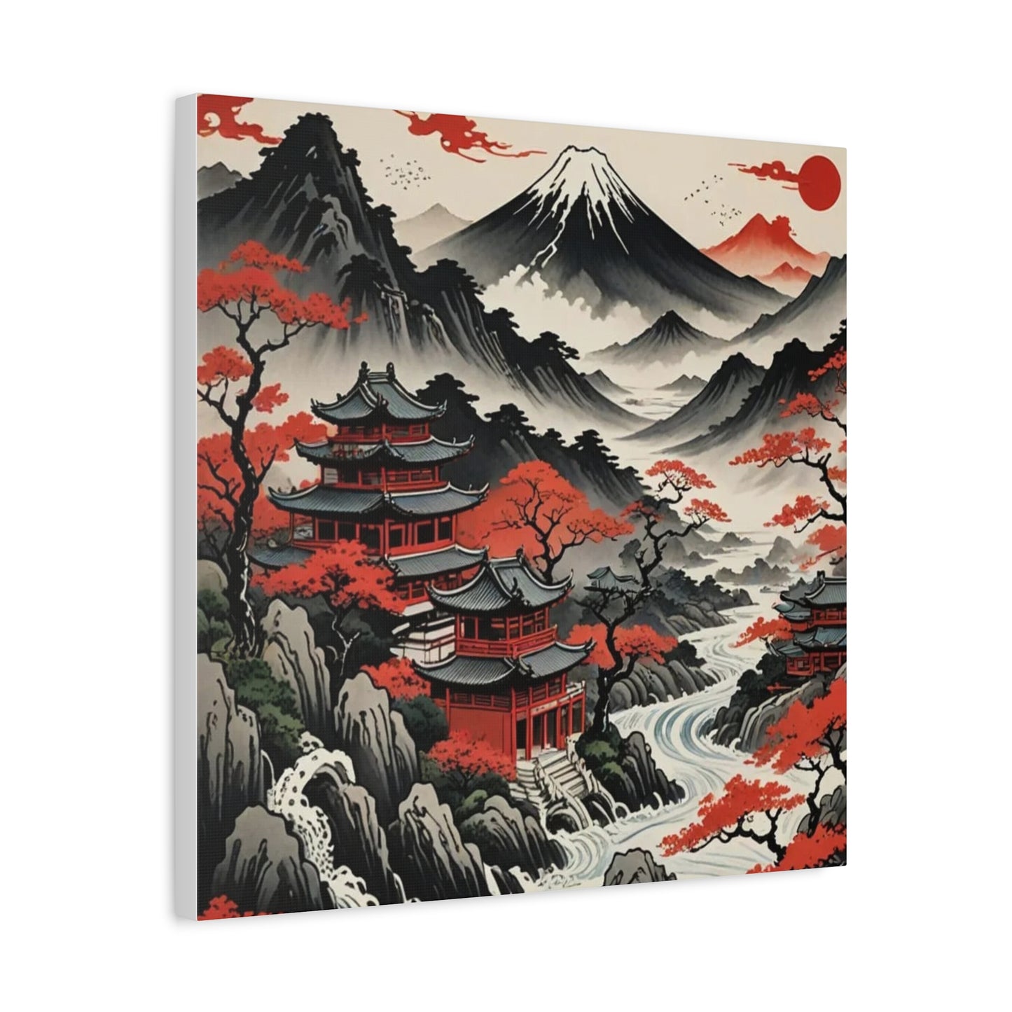 House on the River Asian Abstract Art