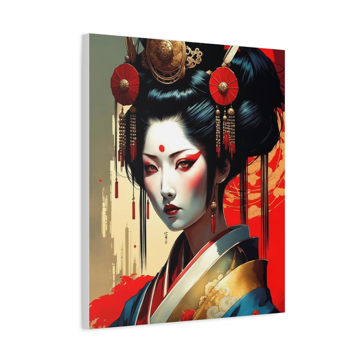 Geisha Asian Abstract Art