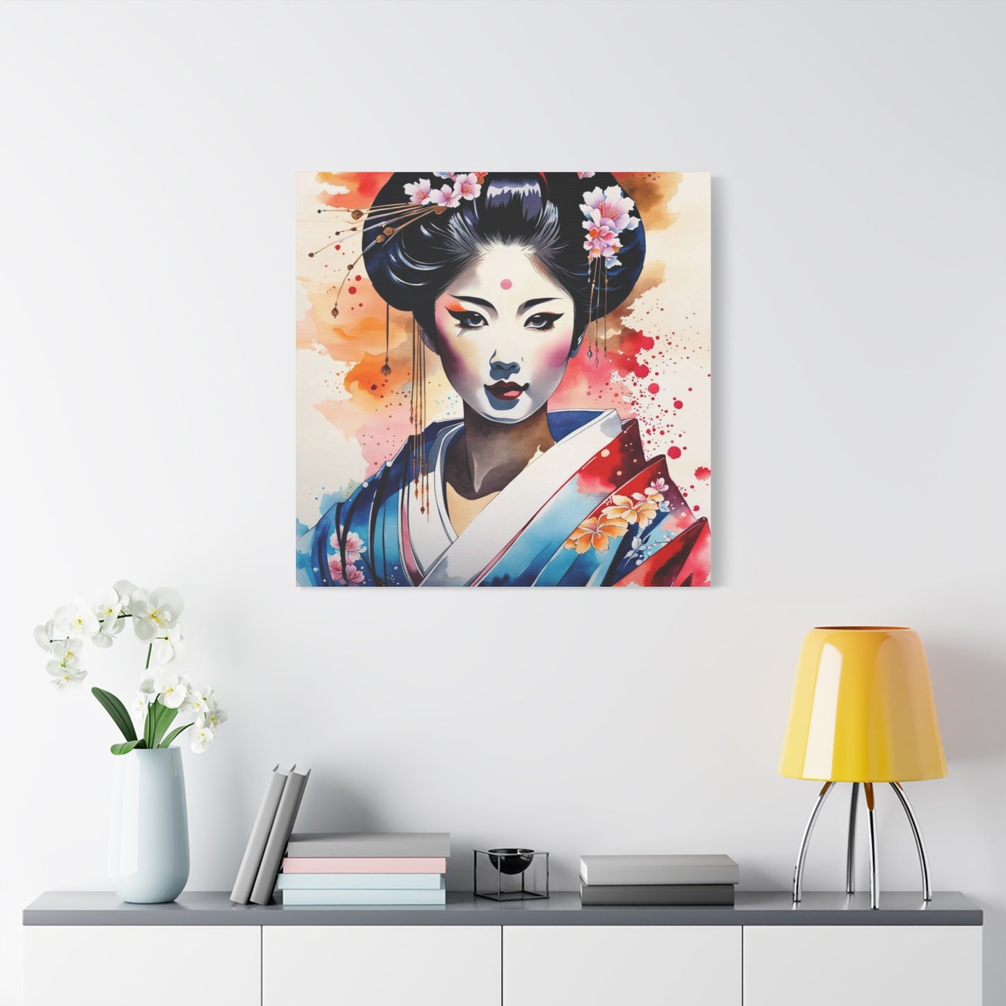 Geisha Asian Abstract Art