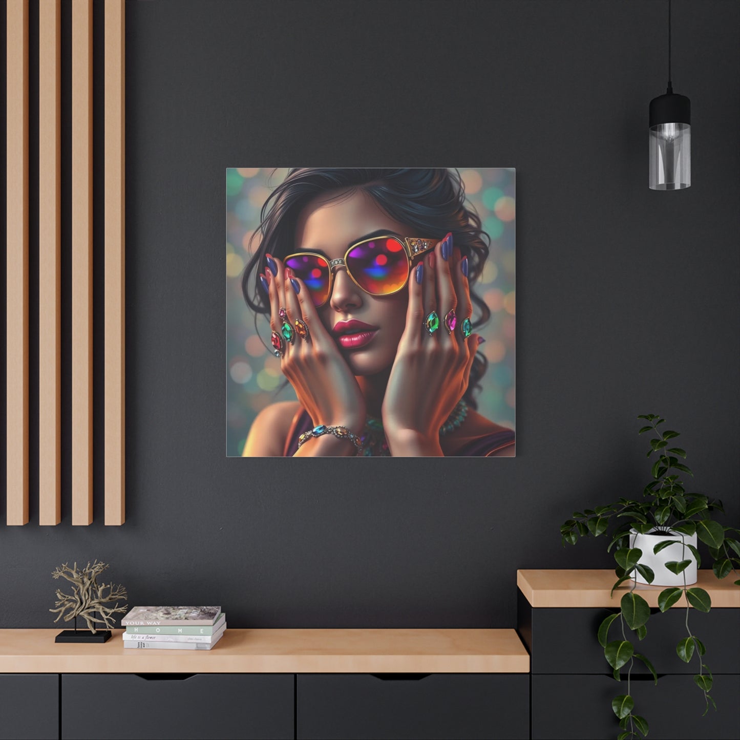 Lady in Jewels Abstract Art