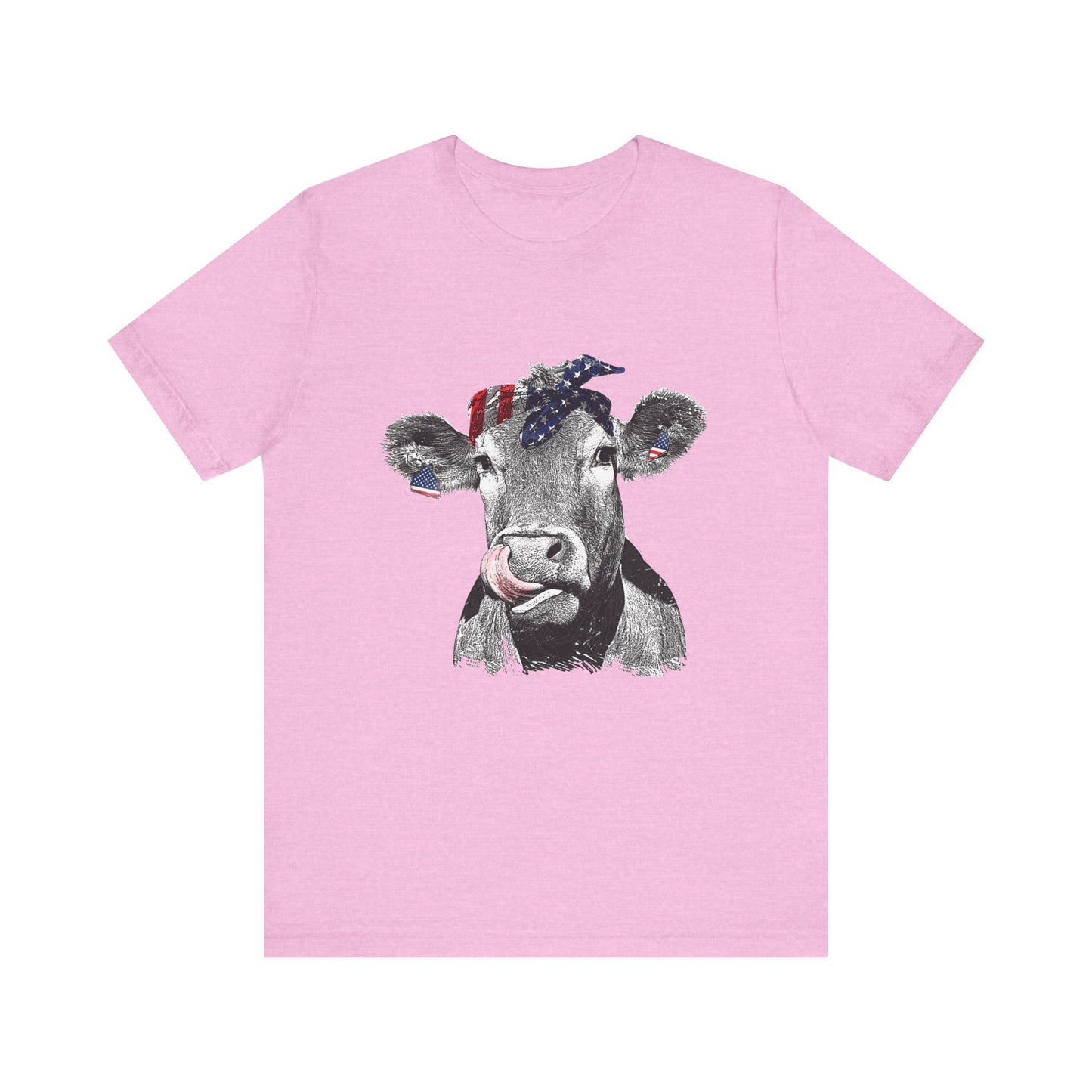 Cow with Flag Bandanna T-Shirt