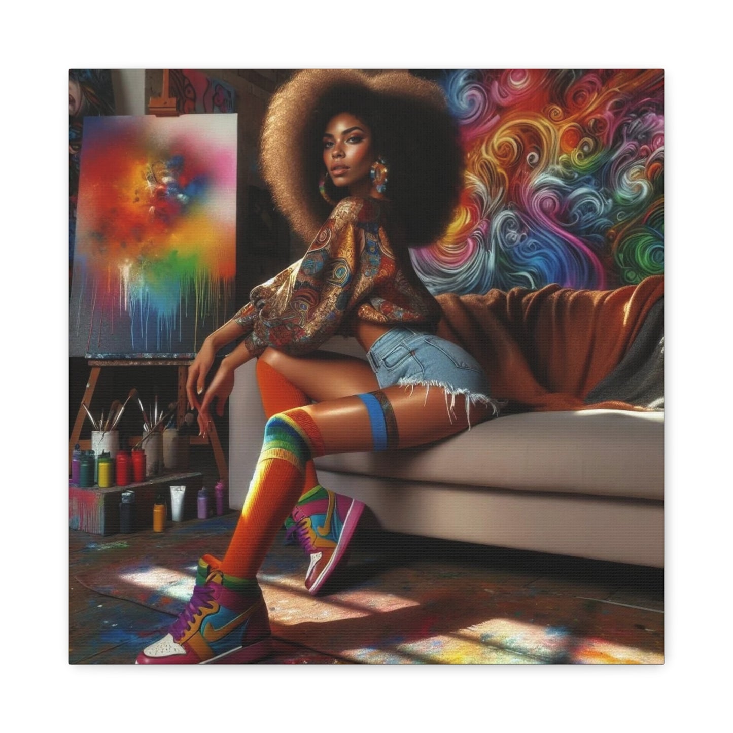 Beautiful Black Woman Canvas Art