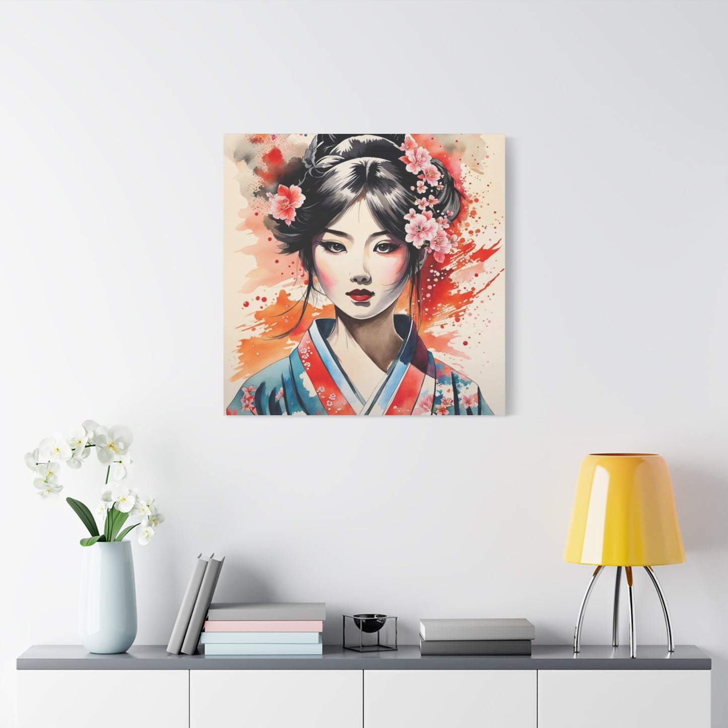 Geisha Asian Abstract Art