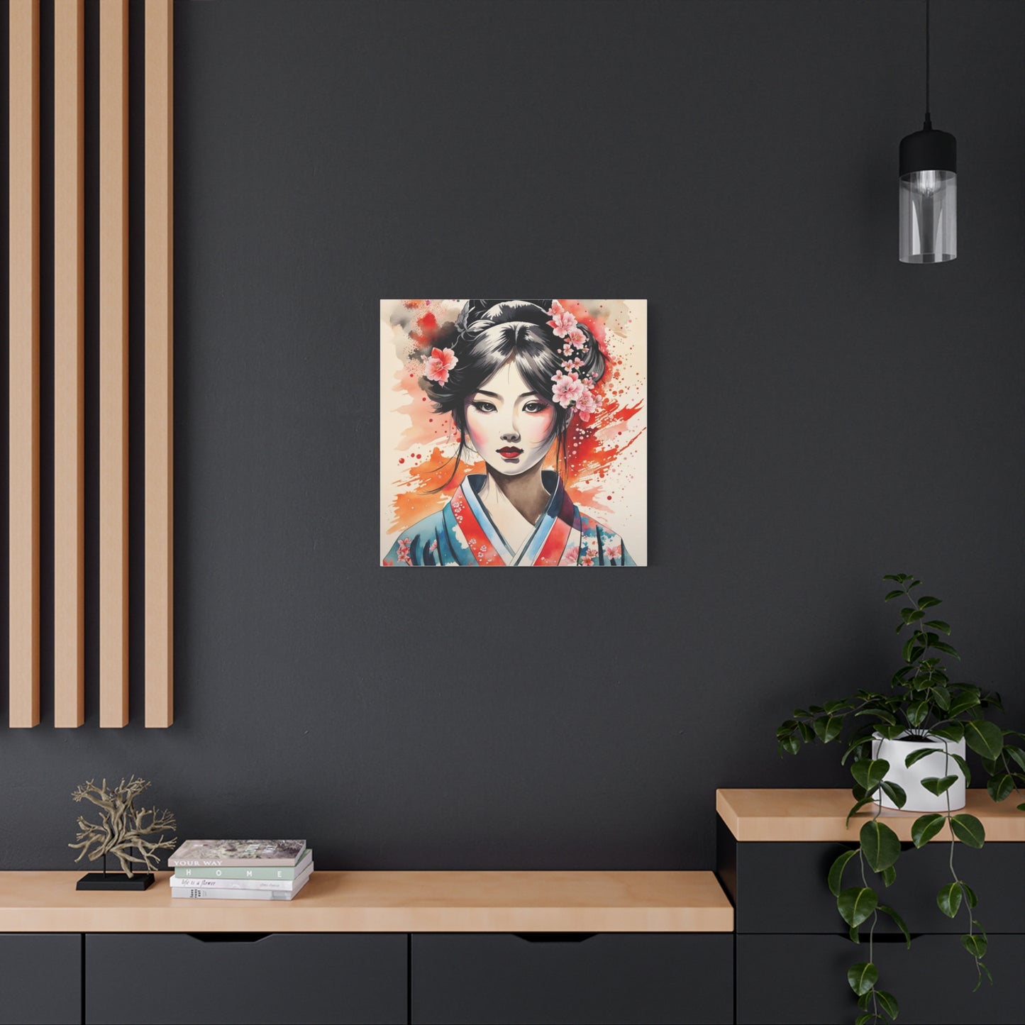 Geisha Asian Abstract Art