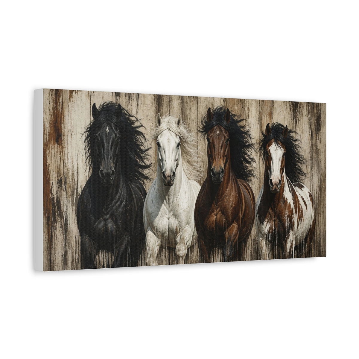 Horses Matte Canvas Wall Art — Stretched 1.25"