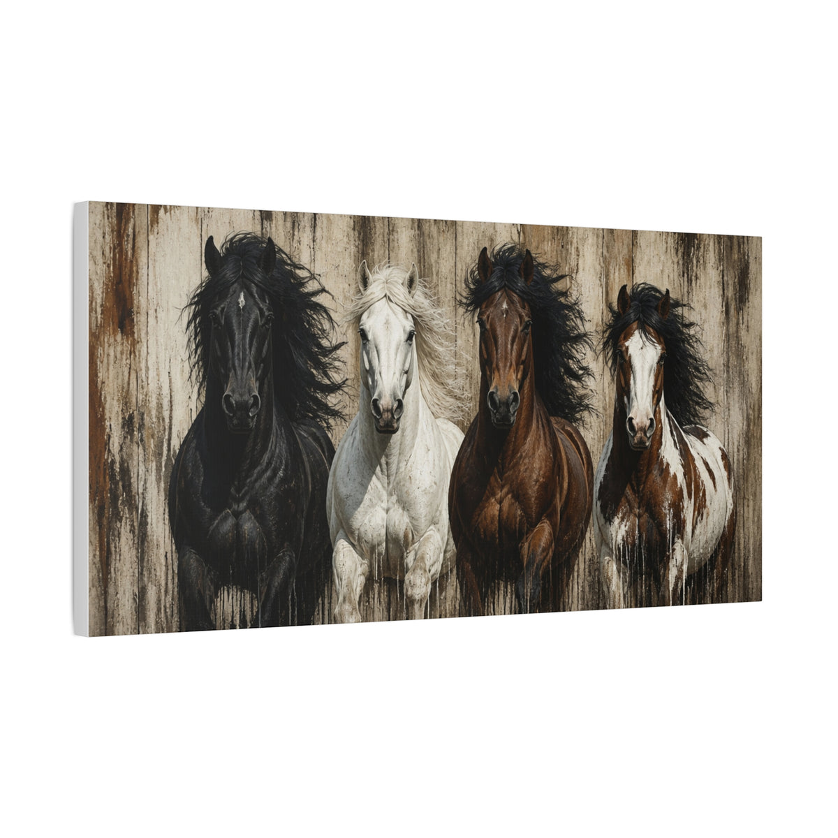 Horses Matte Canvas Wall Art — Stretched 1.25"