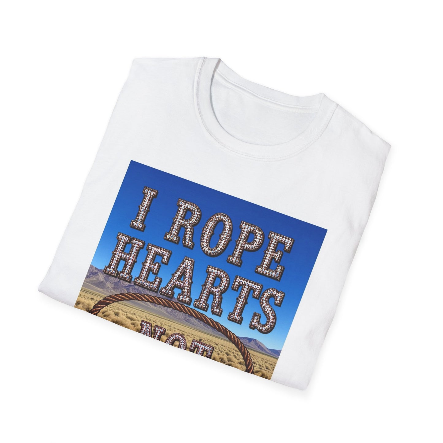 I Rope Hearts Not Cattle Western Boho, Unisex T-Shirt,