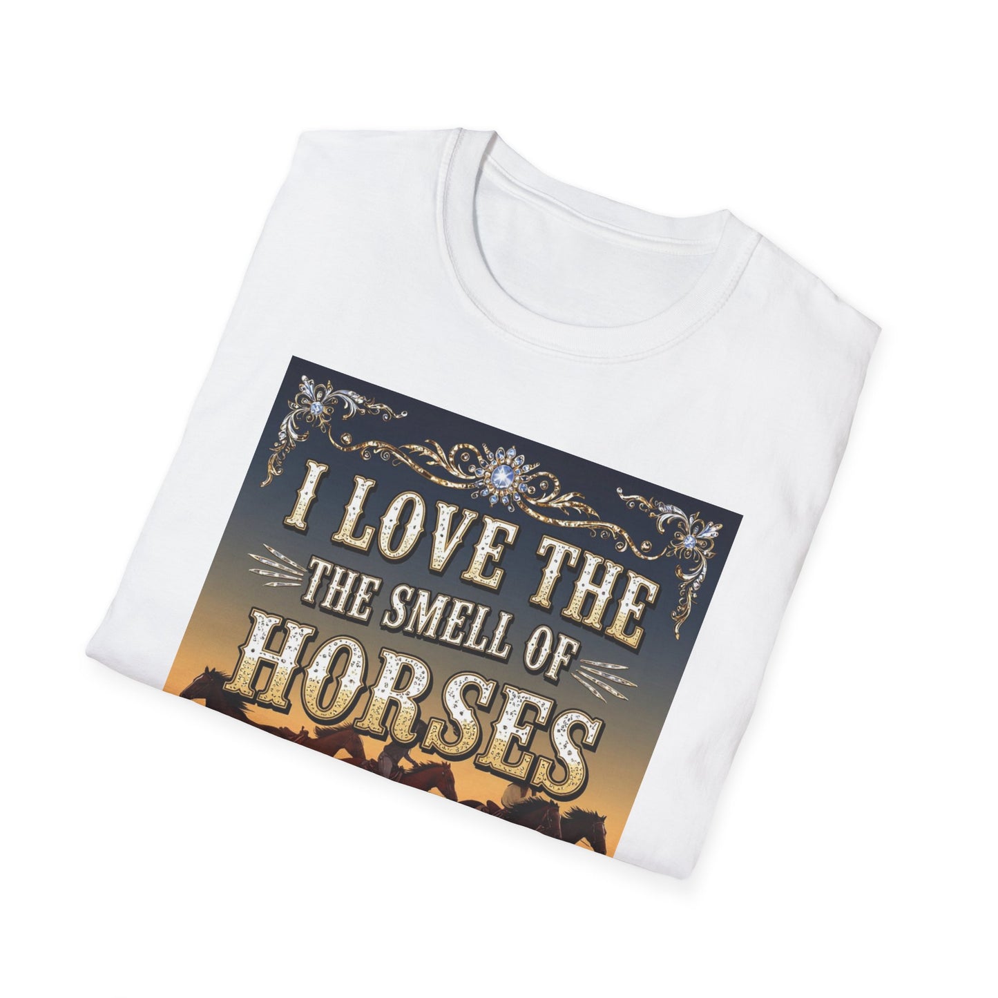 I Love the Smell of Horses in the Morning Western Boho, Unisex T-Shirt,