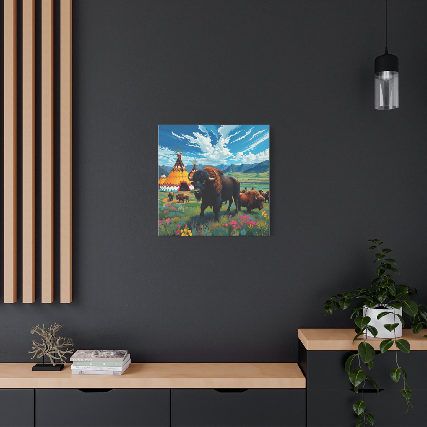 Canvas Print -Vibrant Buffalo Wall Art