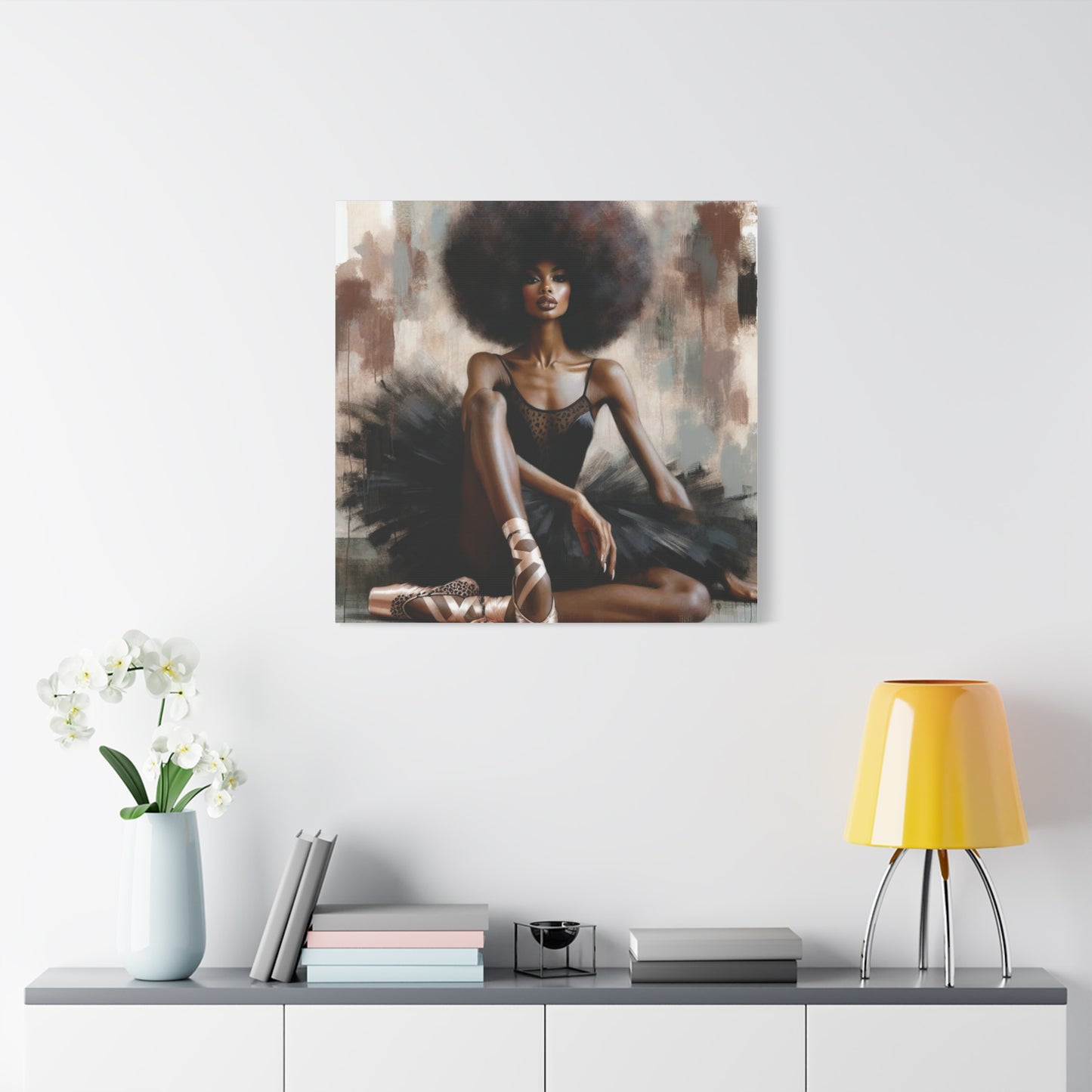 Beautiful Black Woman Ballerina Canvas Art