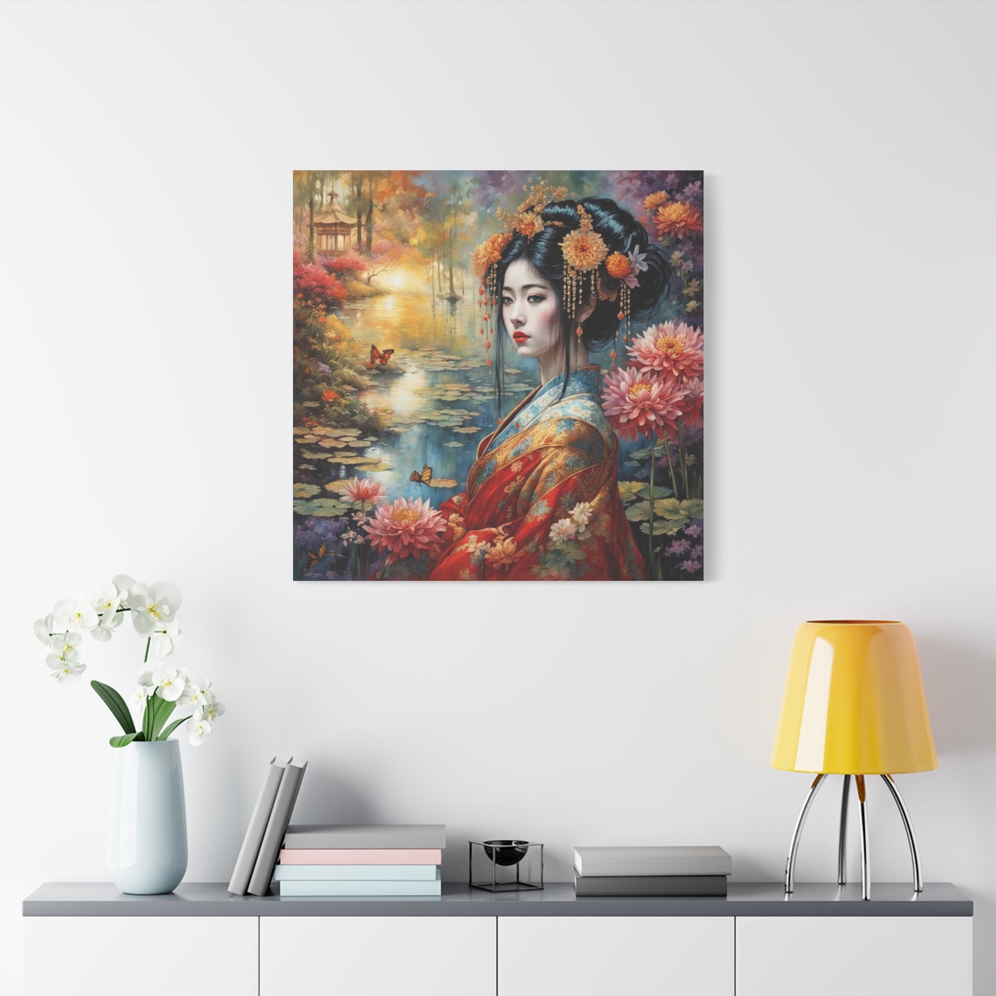 Beautiful Woman Asian Abstract Art