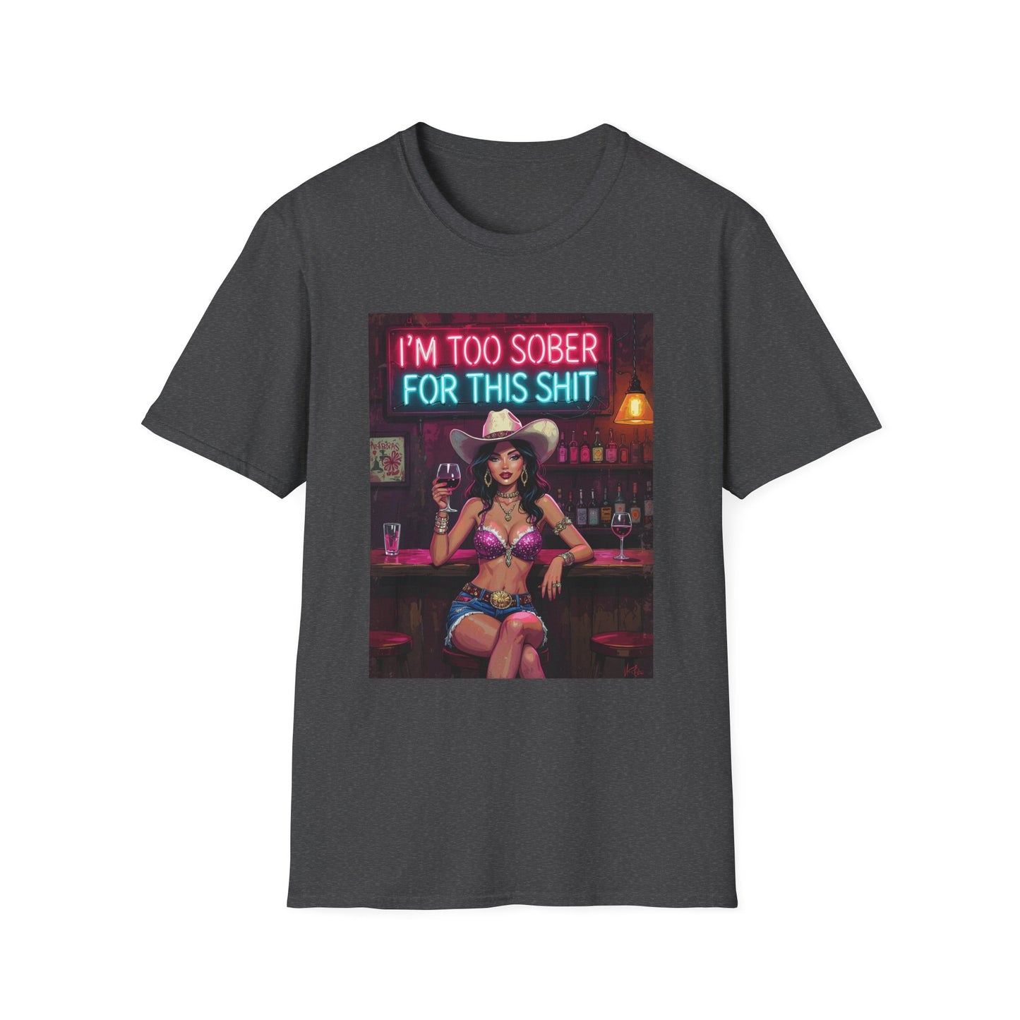 I'm Too Sober for This Shit Western Boho, Unisex T-Shirt,