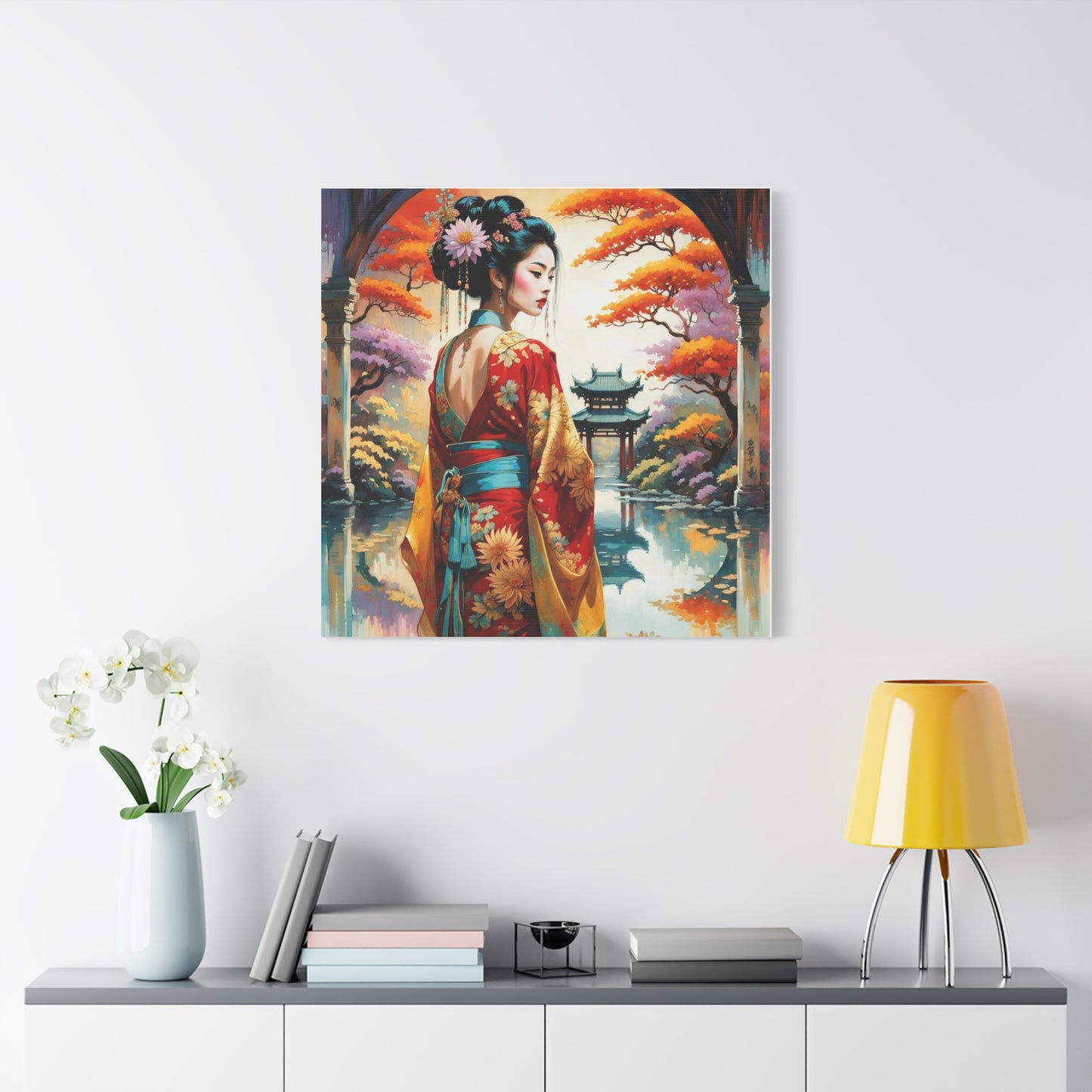 Geisha Asian Abstract Art