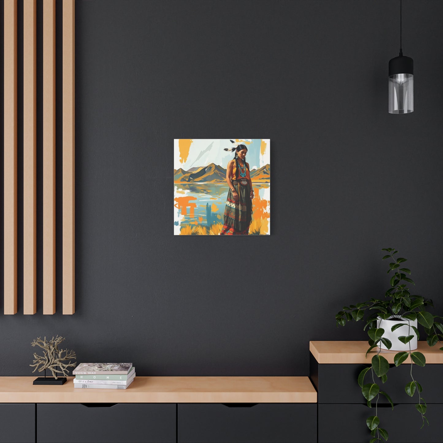 Canvas Print -Native American Woman Wall Art
