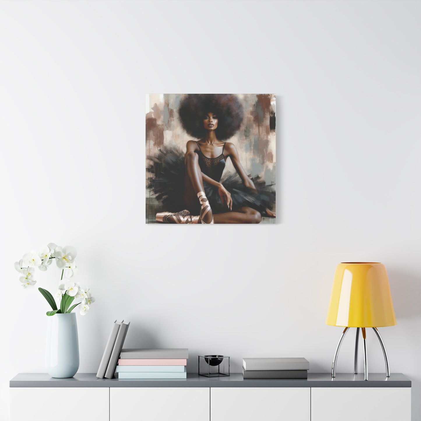 Beautiful Black Woman Ballerina Canvas Art