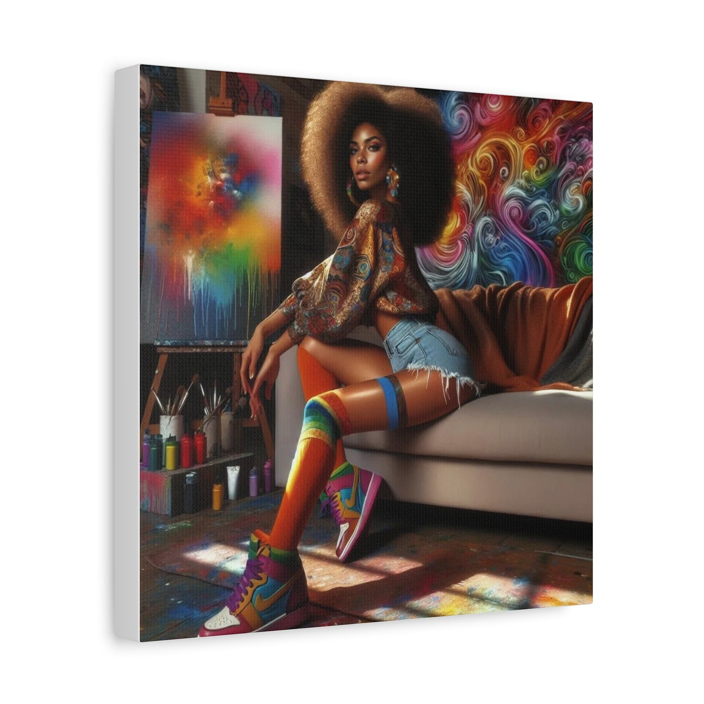 Beautiful Black Woman Canvas Art
