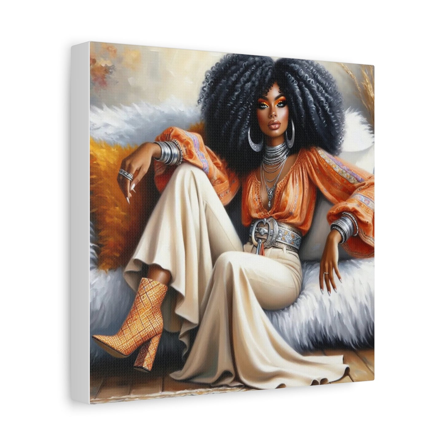 Beautiful Black Woman Canvas Art